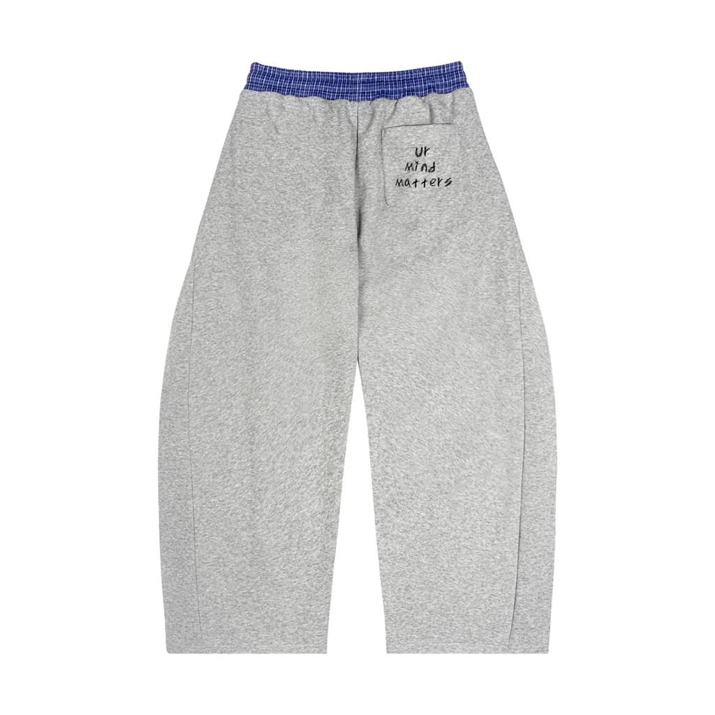 Plaid Waistband Barrel Sweatpants