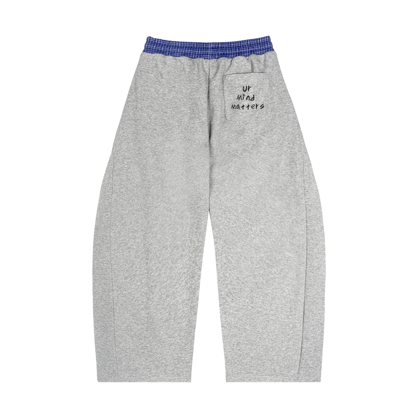 Plaid Waistband Barrel Sweatpants