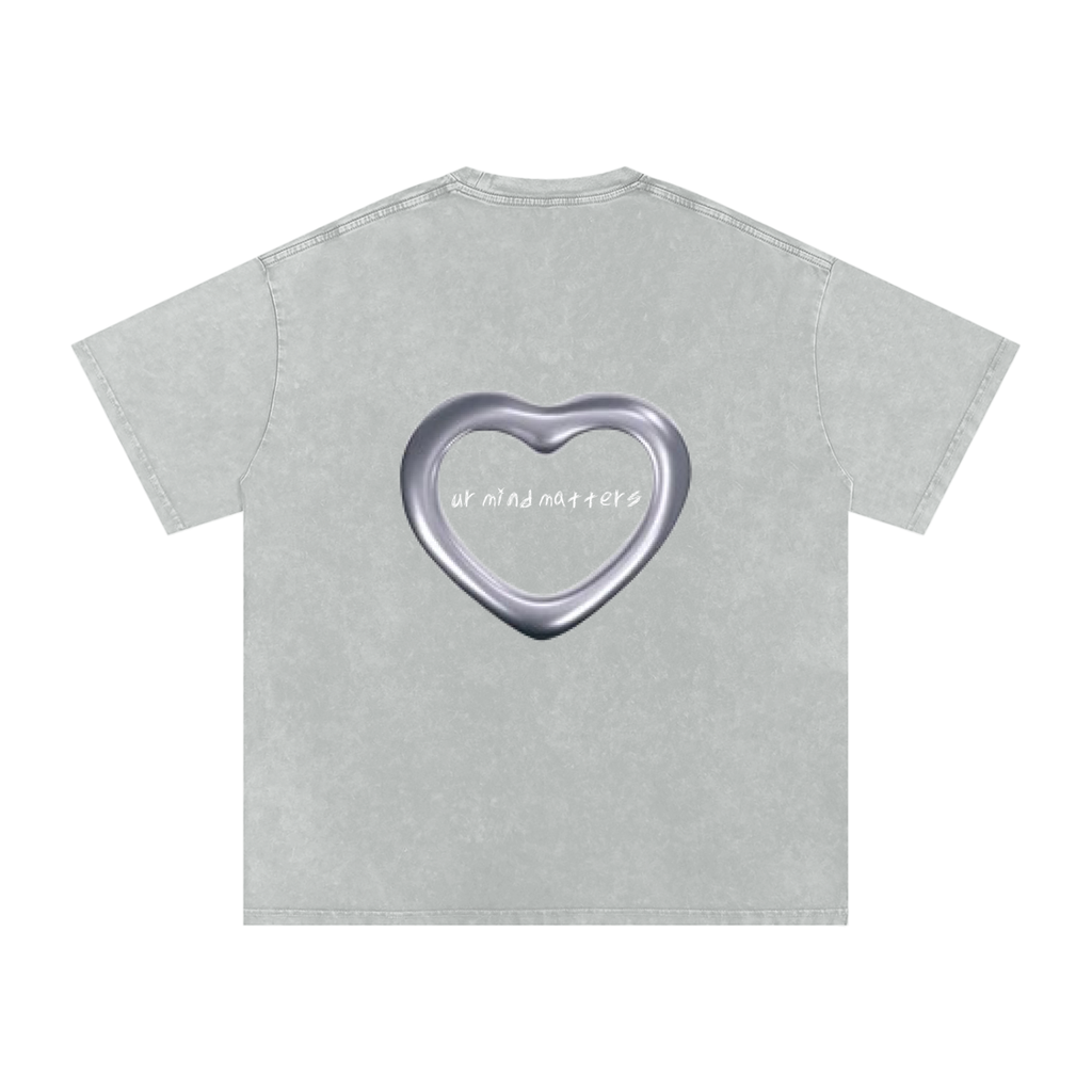 Snow Washed Oversized Cotton T-Shirt