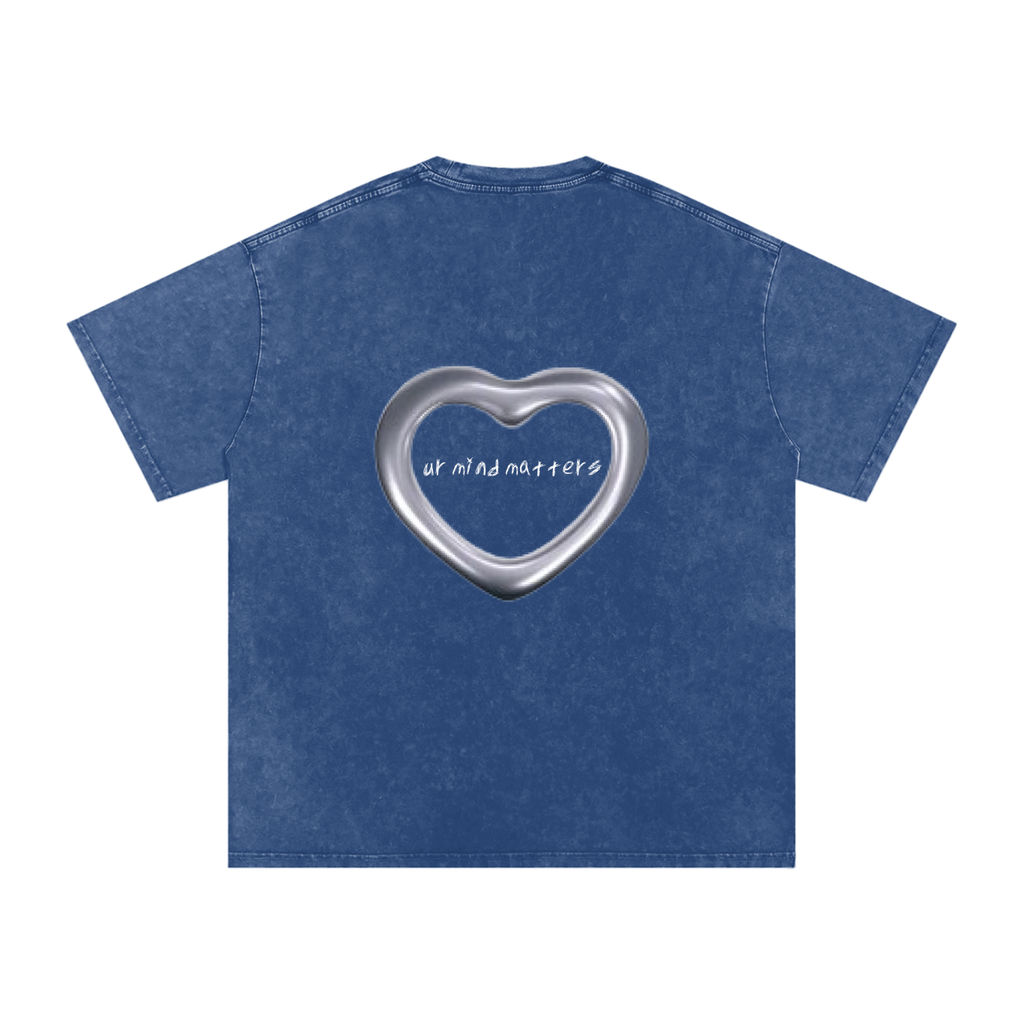 Snow Washed Oversized Cotton T-Shirt