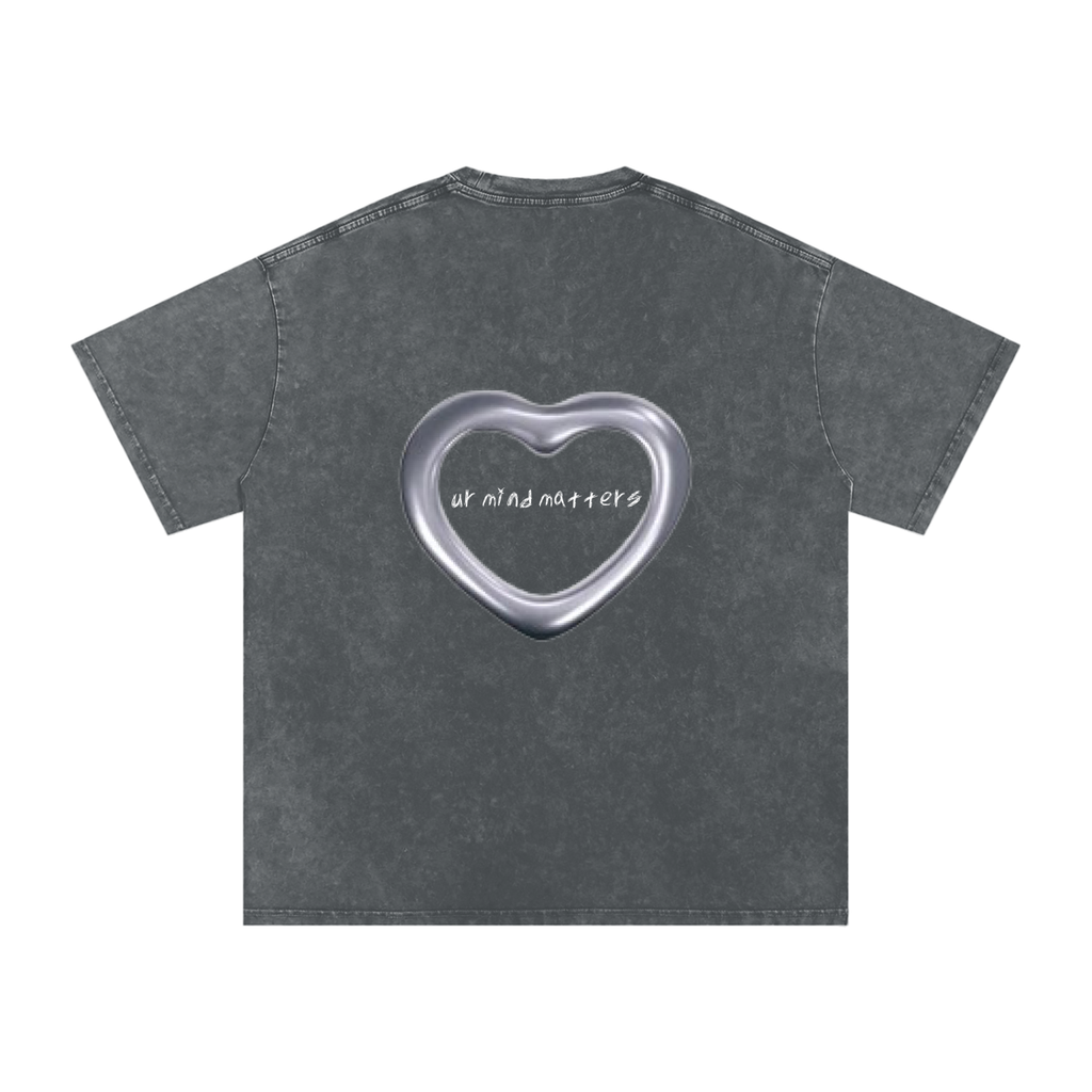 Snow Washed Oversized Cotton T-Shirt