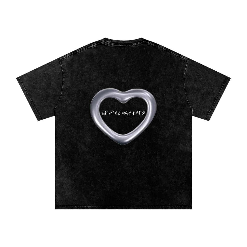 Snow Washed Oversized Cotton T-Shirt