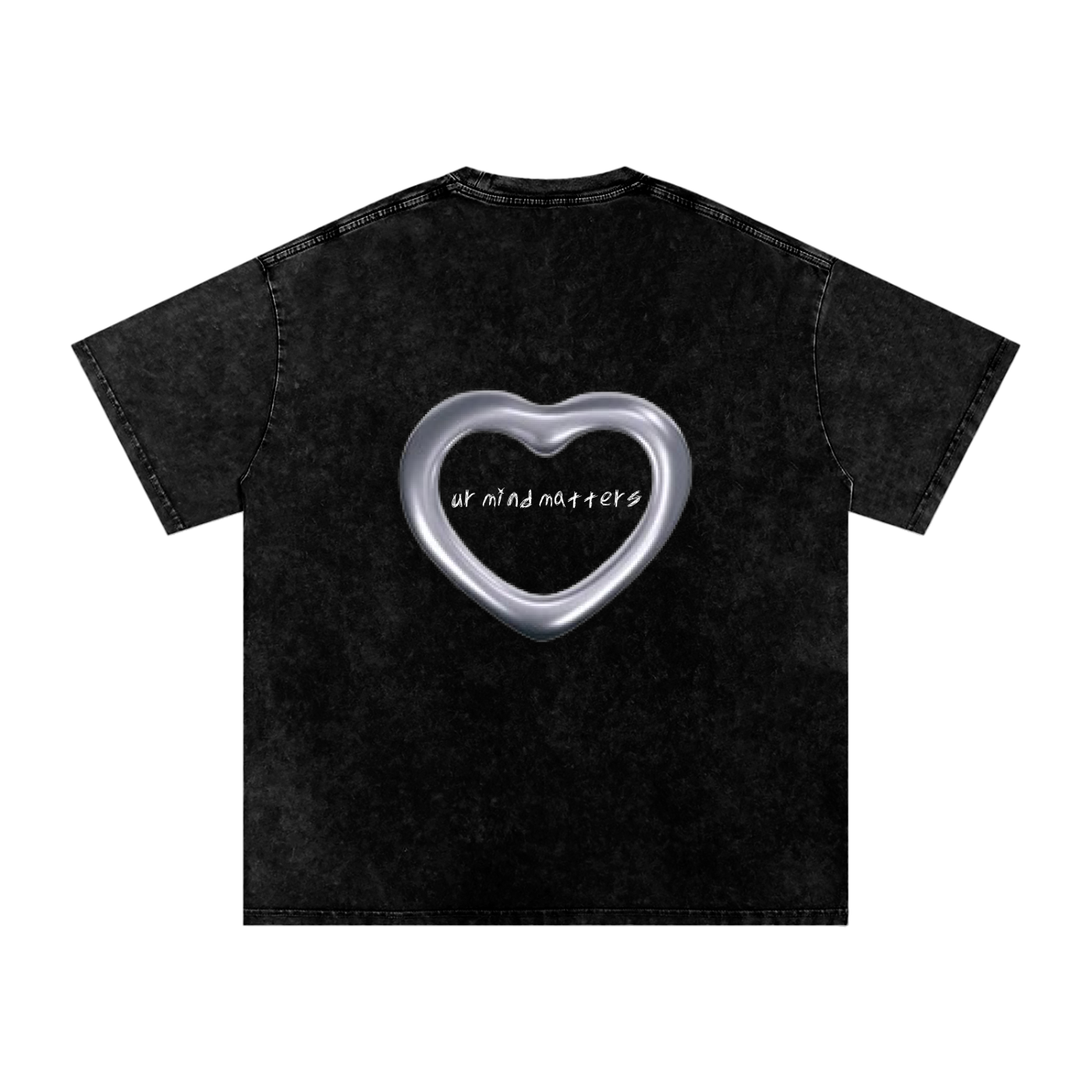 Snow Washed Oversized Cotton T-Shirt