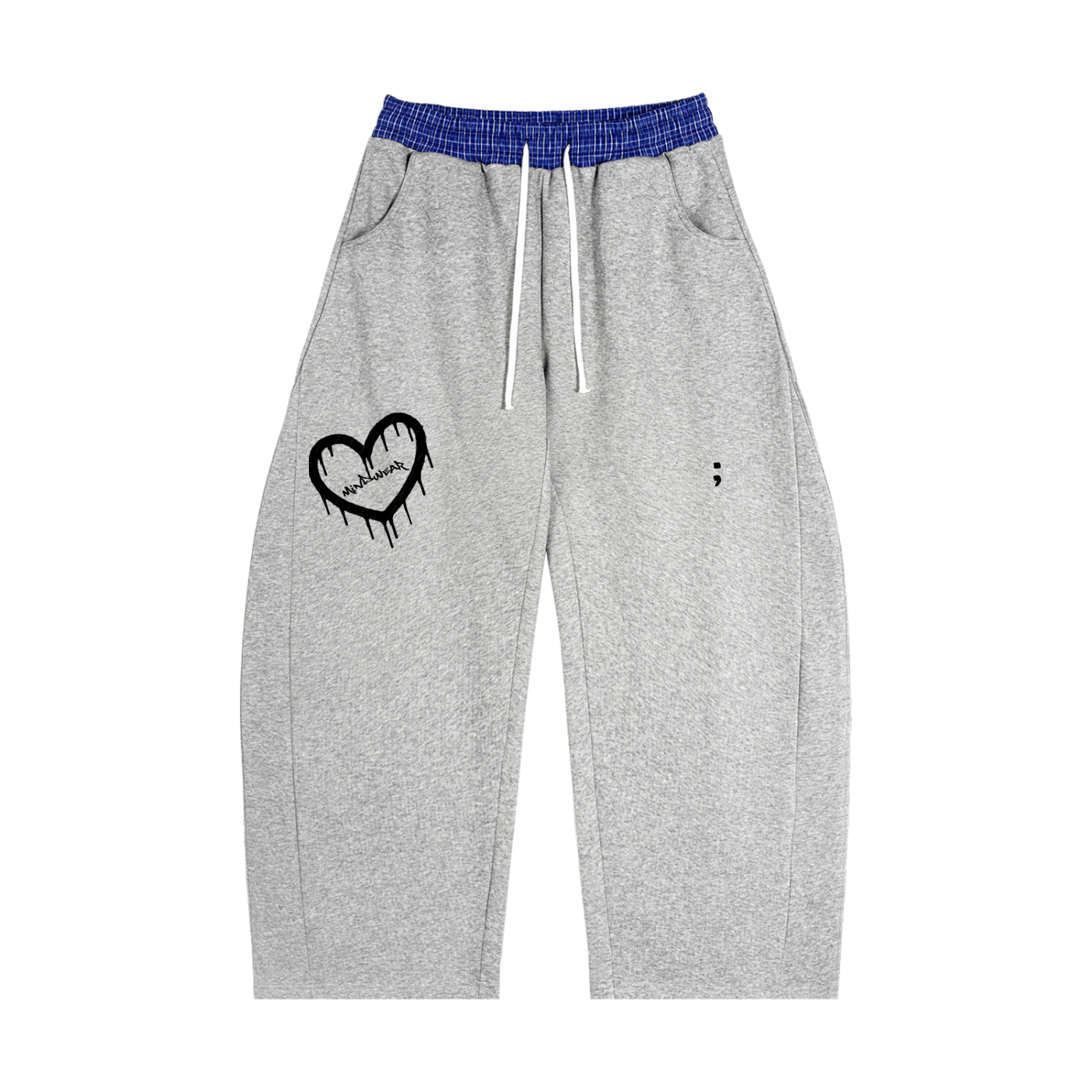 Plaid Waistband Barrel Sweatpants